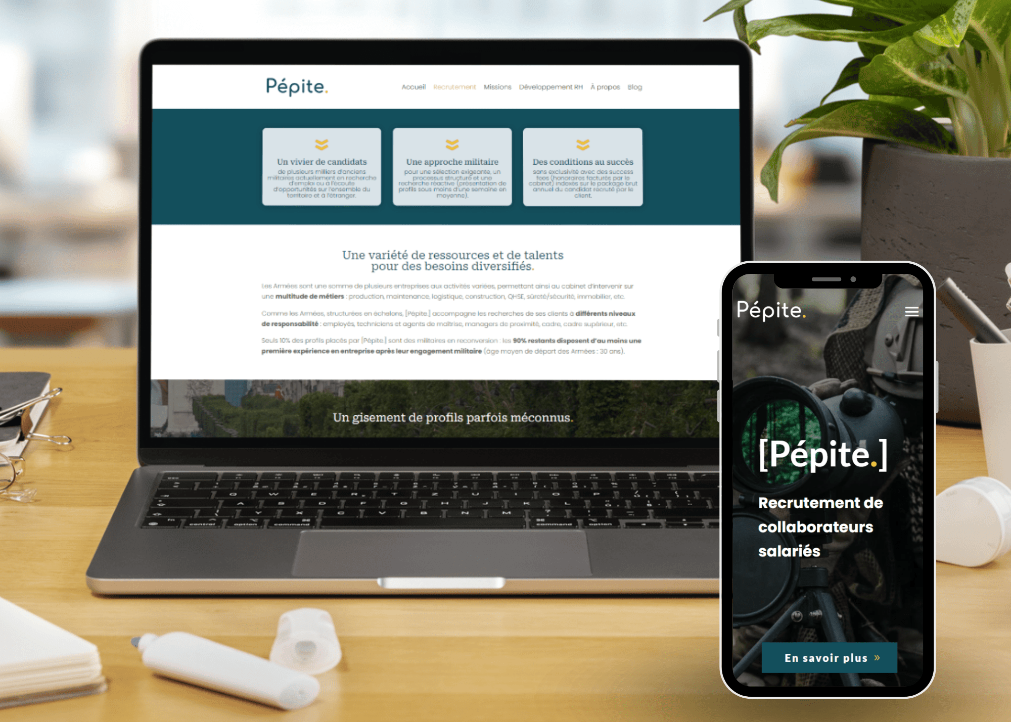 pépite site web
